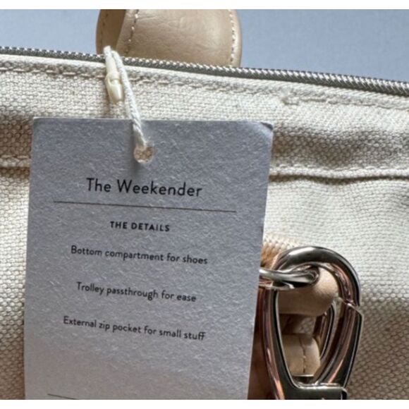 BEIS The Weekender Bag Beige NWT - Picture 7 of 7